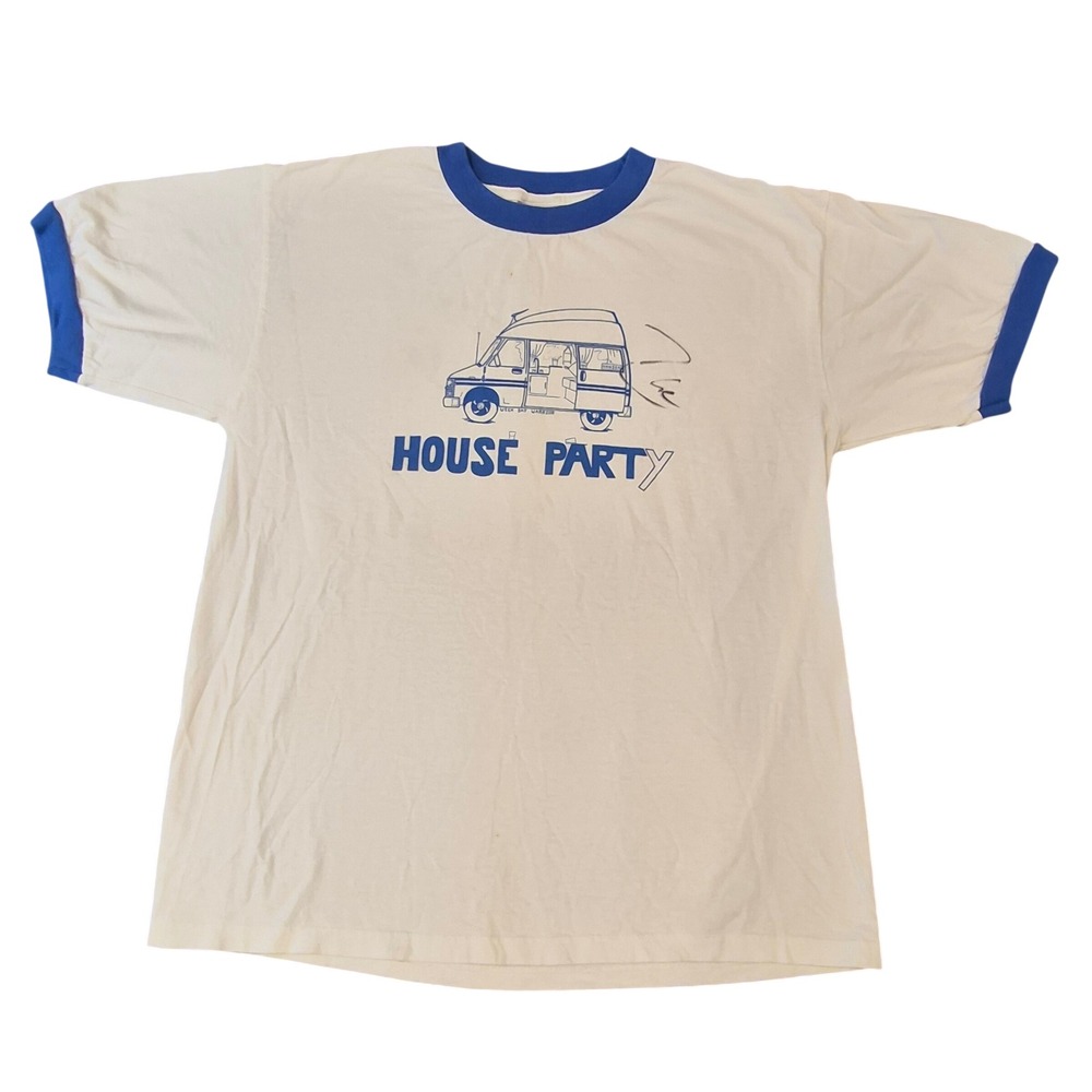 Vintage Hanson House Party Ringer T-Shirt Zac Autographed Week Day Warrior M